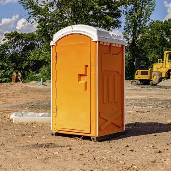 how often are the porta potties cleaned and serviced during a rental period in Gerton